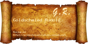 Goldschmied Rudolf névjegykártya